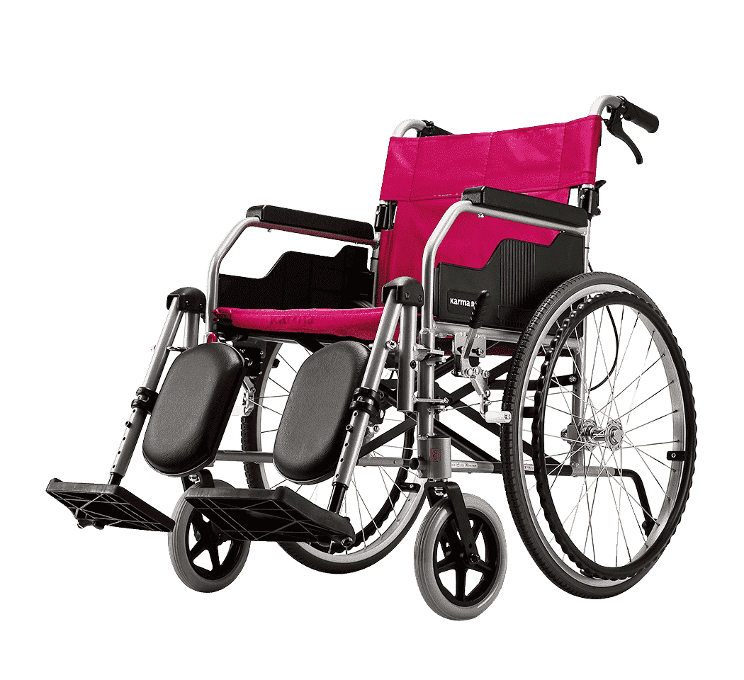 適合下肢需伸展的使用者 移位輪椅 KM-1510