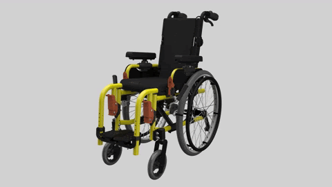 兒童輪椅與成人輪椅有什麼差別？ 透過移動調整螺栓，座椅寬度可以從10吋調整到14吋，隨著使用者的需要而增寬或變窄。